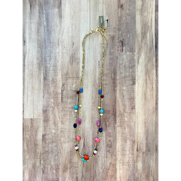 Chico's Colorblock Multi Layered Beaded Necklace - Picture 3 of 3